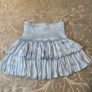 Light Blue Mini Skirt from mixology brand We Are All Pretty Girls. Super cute!